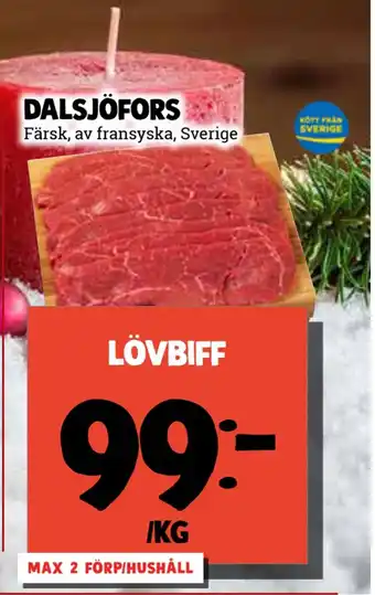 MatArket Lövbiff erbjuda
