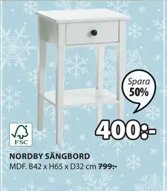 JYSK Nordby sängbord erbjuda