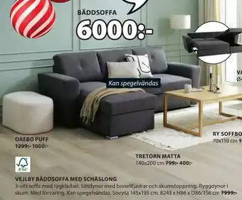 JYSK Vejlby bäddsoffa med schäslong erbjuda