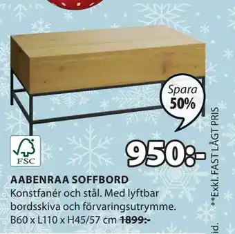 JYSK Aabenraa soffbord erbjuda