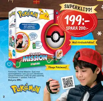 Leklust Pokémon. trainer mission erbjuda