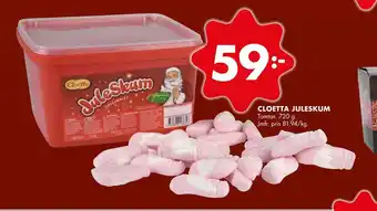 ÖoB Cloetta juleskum erbjuda
