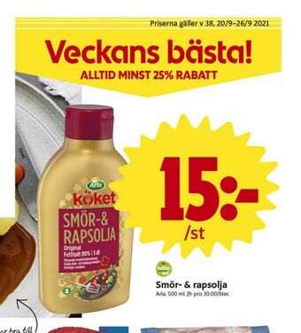 ICA Nära Arla Köket Smör & Rapsolja erbjuda