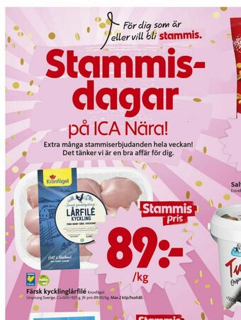 ICA Nära Kronfågel Kycklinglårfile erbjuda
