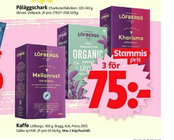 ICA Supermarket Löfbergs Lila Kaffe malet erbjuda
