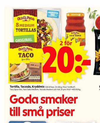 ICA Supermarket Old El Paso Tortillas erbjuda