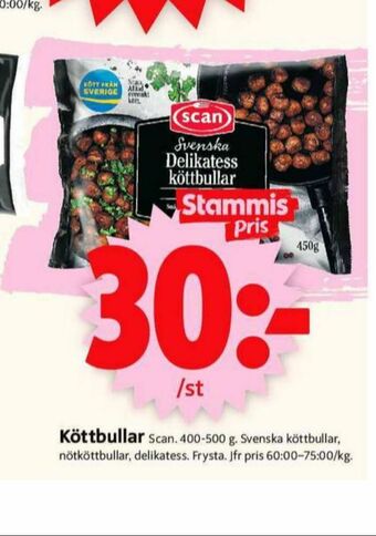 ICA Supermarket Scan Köttbullar erbjuda