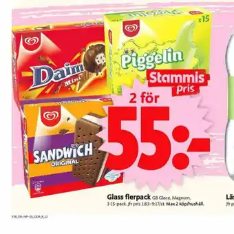 ICA Supermarket GB Piggelin Glasspinnar erbjuda