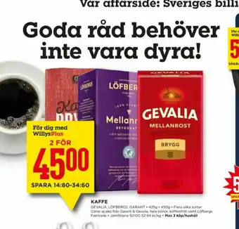 Gevalia Kaffe malet