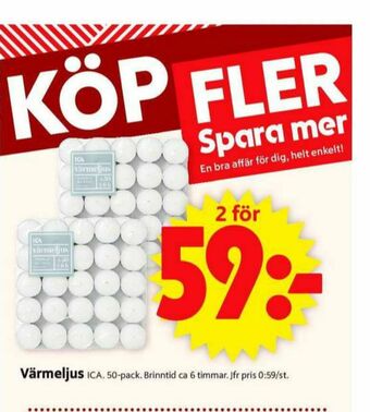 ICA Supermarket ICA Värmeljus erbjuda