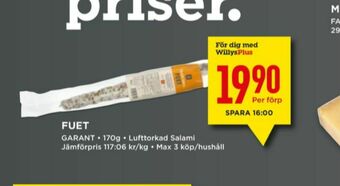Willys Garant Salami erbjuda