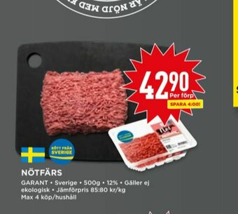 Willys Garant Nötfärs erbjuda