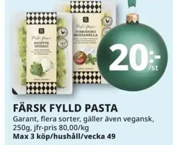 Tempo FÄRSK FYLLD PASTA erbjuda