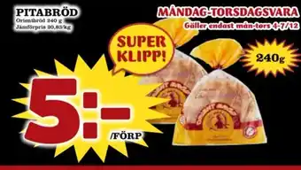 Nya Pulsen PITABRÖD erbjuda