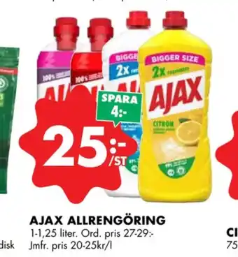 ÖoB Ajax rengöringsmedel erbjuda