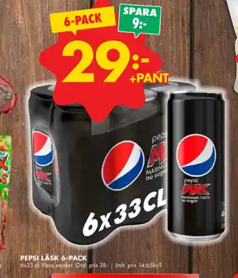 ÖoB Pepsi max läskedryck erbjuda