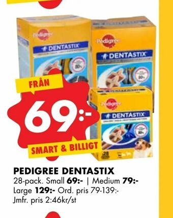 ÖoB Pedigree dentastix erbjuda