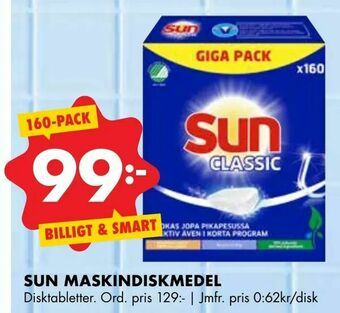 ÖoB Sun maskindiskmedel erbjuda