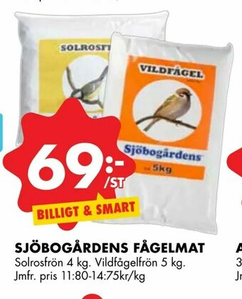 ÖoB Sjöbogårdens fågelmat erbjuda