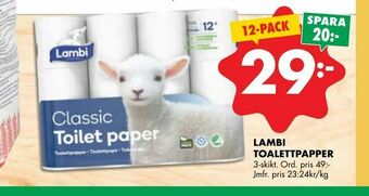 ÖoB Lambi toalettpapper erbjuda