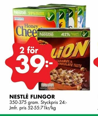 ÖoB Nestlé flingor erbjuda