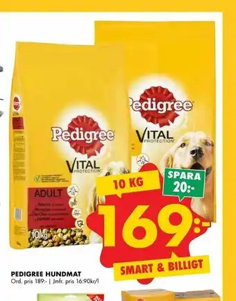 ÖoB Pedigree hundmat erbjuda