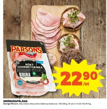 Coop Pärsons Smörgåspålägg erbjuda