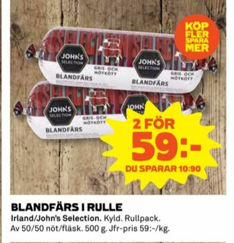 Coop Johns Selection Blandfärs erbjuda