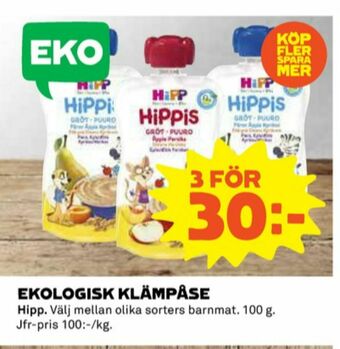 Coop Hipp Barnmat erbjuda