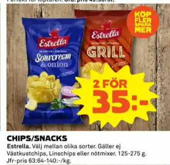 Coop Estrella Snacks erbjuda
