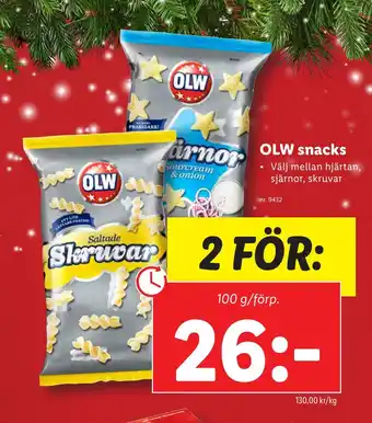 Lidl Olw snacks erbjuda