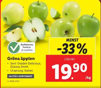 Lidl Gröna äpplen erbjuda