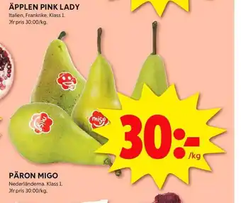 ICA Kvantum Migo päron erbjuda
