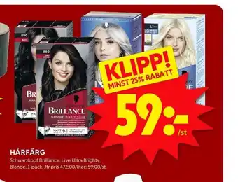 ICA Kvantum Brillance hårfärg erbjuda