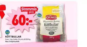 ICA Kvantum Mamma scan köttbullar erbjuda