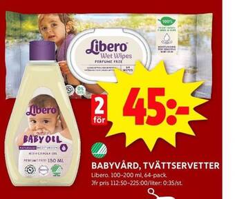 ICA Kvantum Libero tvättservetter erbjuda