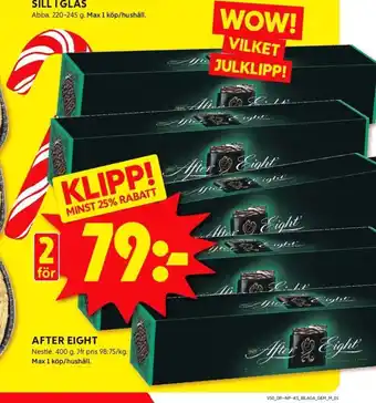 ICA Kvantum After eight chokladask erbjuda