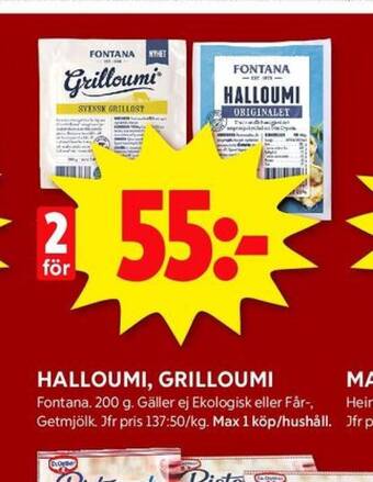 ICA Kvantum Fontana grilloumi erbjuda