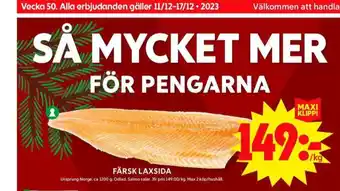 ICA Maxi Ica lax erbjuda