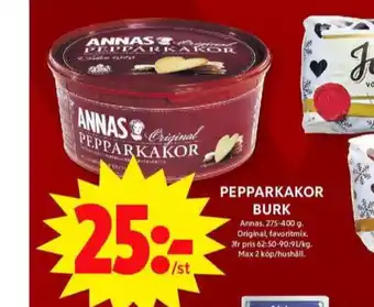 ICA Maxi Annas pepparkakor erbjuda