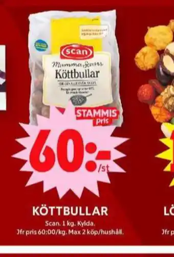 ICA Maxi Mamma scan köttbullar erbjuda