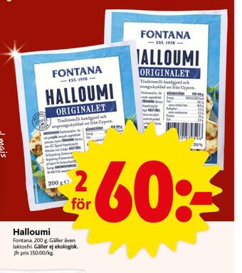 ICA Nära Fontana halloumi erbjuda