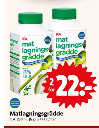 ICA Nära Ica matlagningsgrädde erbjuda