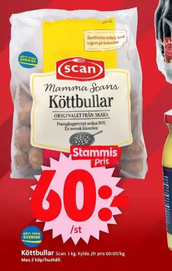 ICA Supermarket Mamma scan köttbullar erbjuda