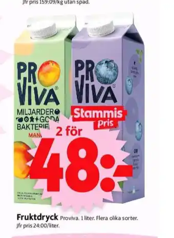 ICA Supermarket Proviva fruktdryck erbjuda