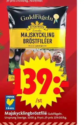 ICA Supermarket Guldfågeln kycklingbröstfilé erbjuda