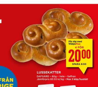Willys Dafgårds butiksbakat kaffebröd erbjuda