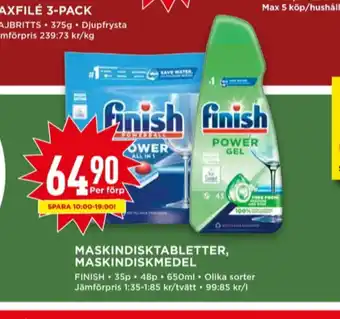 Willys Finish diskmaskintabs erbjuda