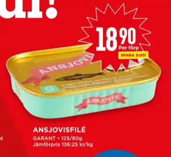 Willys Garant ansjovis erbjuda