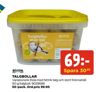 Talgbollar 50-pack